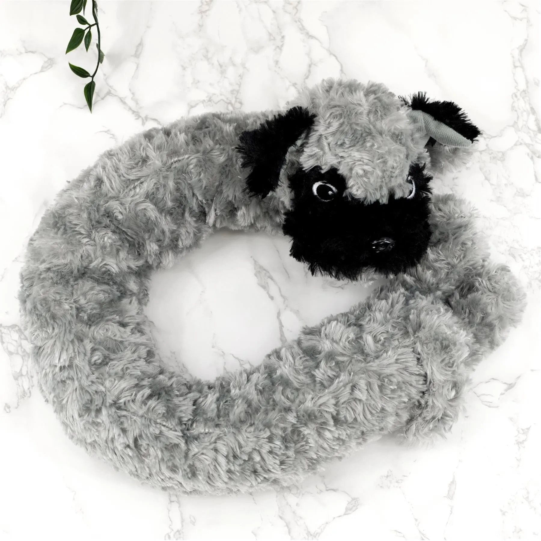 Novelty Grey Dog Draught Excluder for Doors