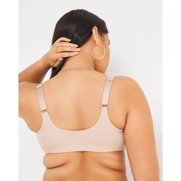 NWOT Glamorise WonderWire Front-Closure Stretch Lace Bra Size 40C Pink Nude Sexy