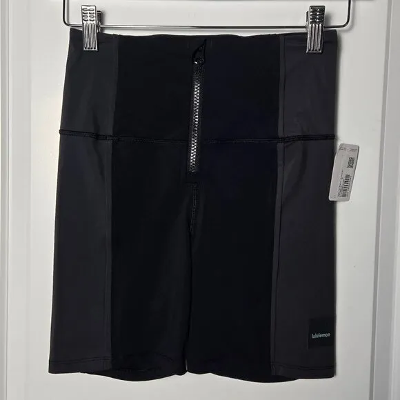 NWT Lululemon Hike to Swim Short 6&quot; - 4 Black / Graphite Grey