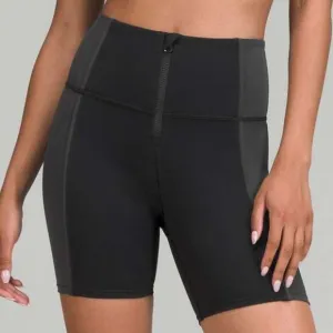 NWT Lululemon Hike to Swim Short 6&quot; - 4 Black / Graphite Grey