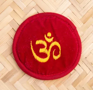 Ohm Knitted Red Singing Bowl Cushion