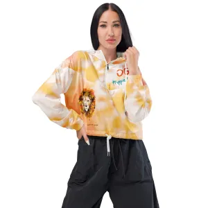 Orange Tie Dye Cropped Windbreaker
