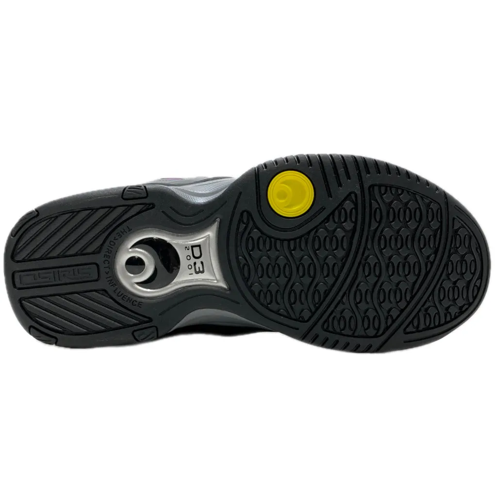 OSIRIS SHOES D3 2001 GREY PURPLE YELLOW TRAINERS