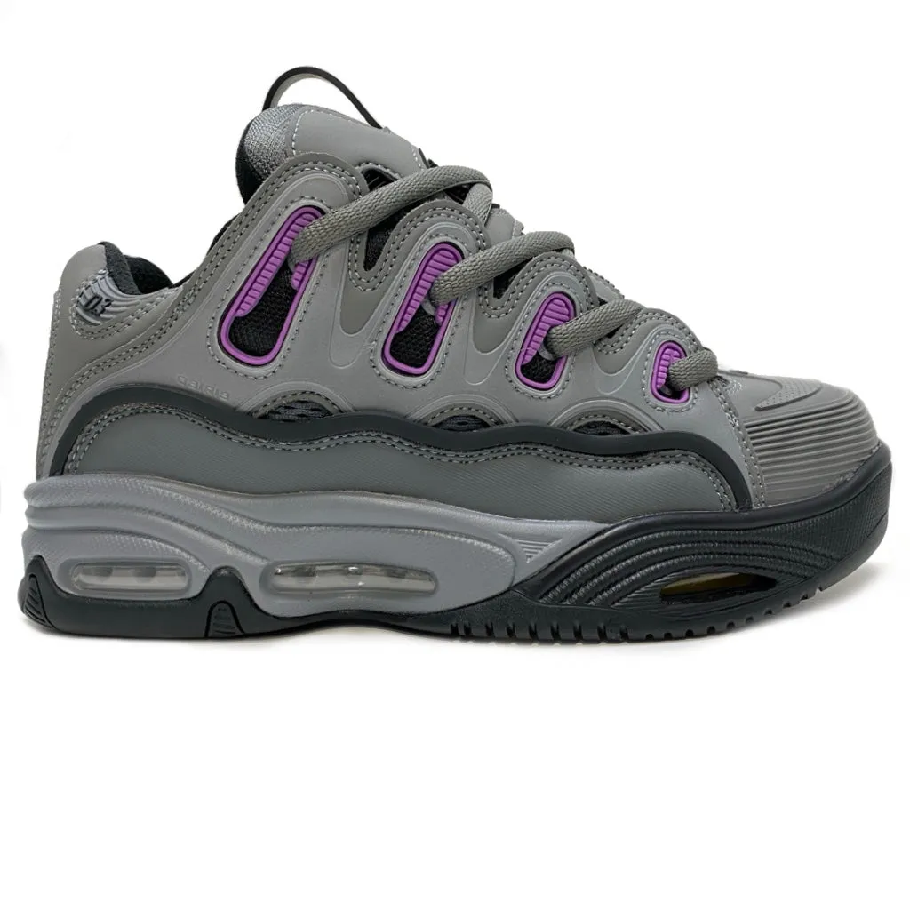 OSIRIS SHOES D3 2001 GREY PURPLE YELLOW TRAINERS