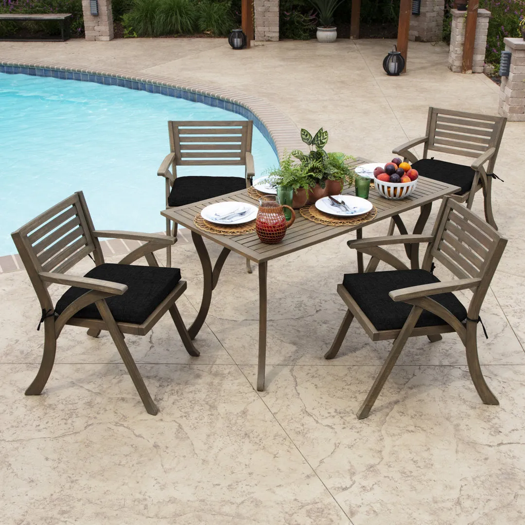 Outdoor Seat Cushion ARDEN Cushion Color: Black Cushion Size: 2.5" H x 19" W x 18" D