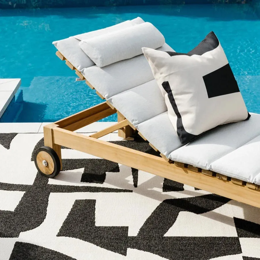 Outdoor/Indoor Cushion - Meelan - Black - Made from 100% Polyester