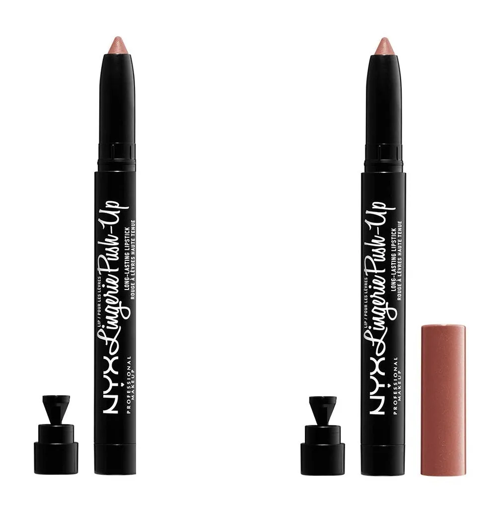 Pack of 2 NYX Lip Lingerie Push-Up Long Lasting Lipstick, Bedtime Flirt LIPLIPLS08