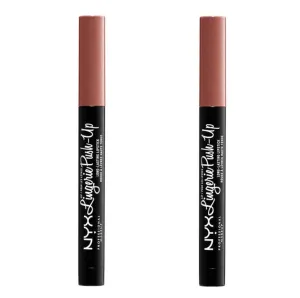 Pack of 2 NYX Lip Lingerie Push-Up Long Lasting Lipstick, Bedtime Flirt LIPLIPLS08