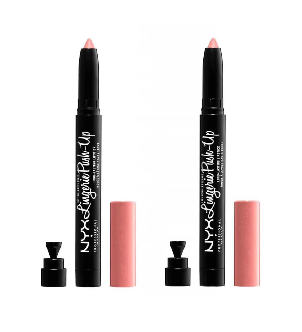 Pack of 2 NYX Lip Lingerie Push-Up Long Lasting Lipstick, Silk Indulgent LIPLIPLS22