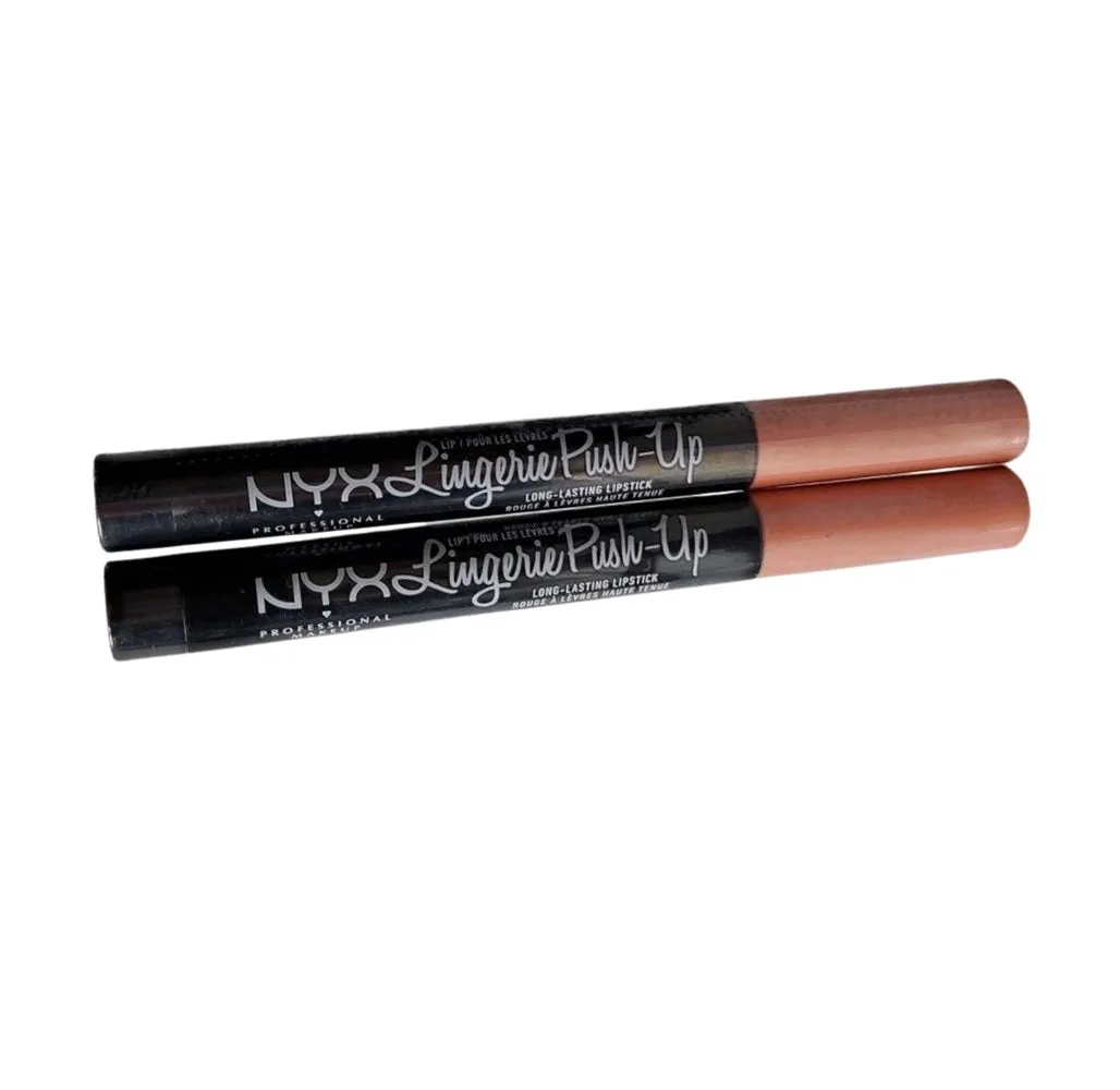 Pack of 2 NYX Lip Lingerie Push-Up Long Lasting Lipstick, Silk Indulgent LIPLIPLS22