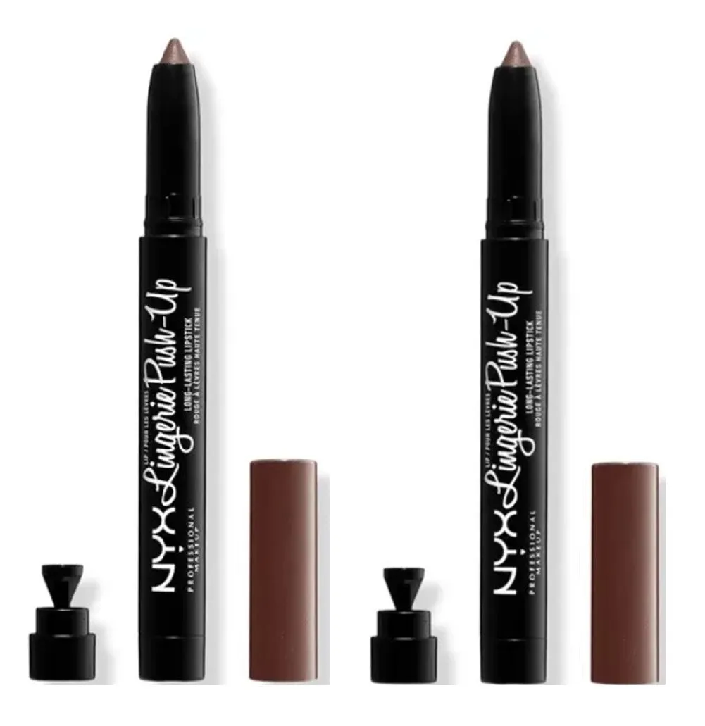 Pack of 2 NYX Lip Lingerie Push-Up Long Lasting Lipstick, Teddy LIPLIPLS10