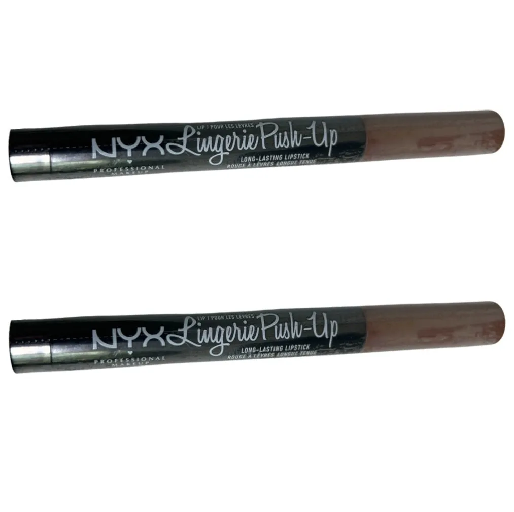 Pack of 2 NYX Lip Lingerie Push-Up Long Lasting Lipstick, Teddy LIPLIPLS10