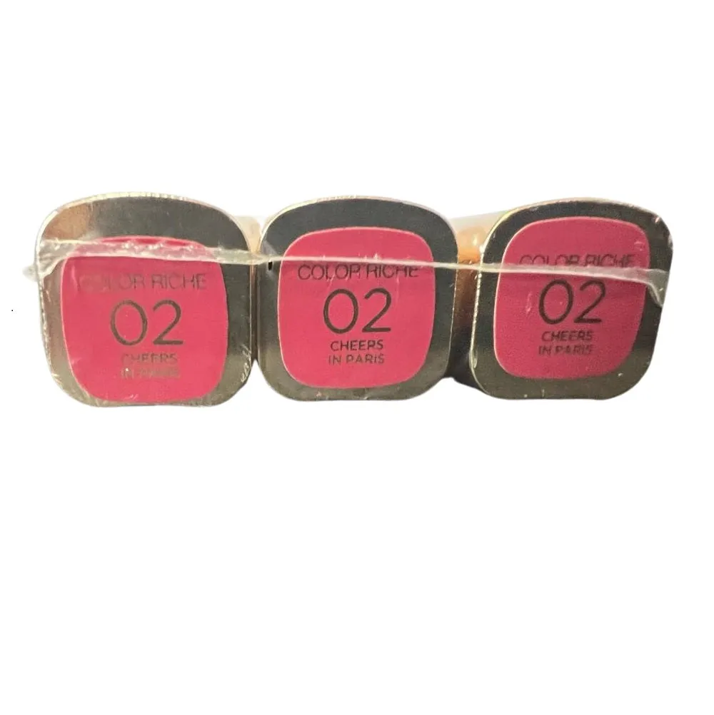 Pack of 3 L'Oreal Paris Color Riche Rue Royale Lipstick, Cheers in Paris 02