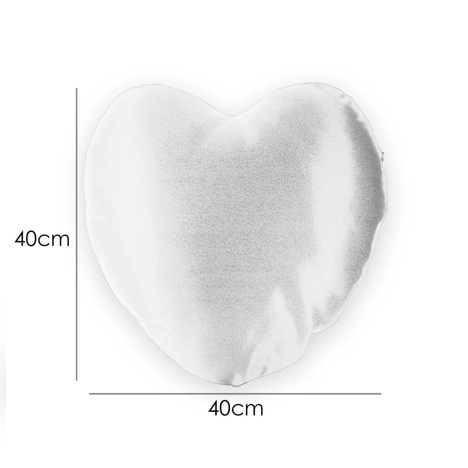 Personalised Glitter Heart Cushion with Cute Text and Light Brown Hair Black Dress Tiara Ballerina