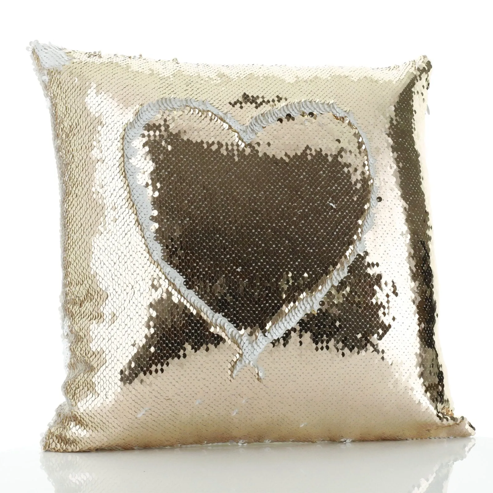 Personalised Sequin Cushion with Cute Text and Light Brown Hair Black Dress Tiara Ballerina