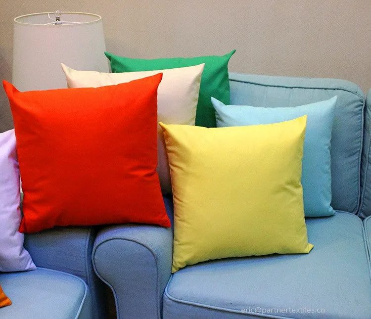 Plain dyed cotton canvas throw pillow & cushion cover
