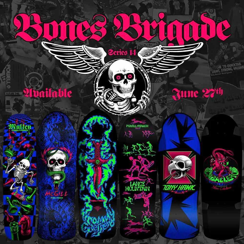 Powell Peralta Bones Brigade Tony Hawk Series 14 Blacklight Deck