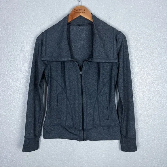 PrAna Cori Dark Grey Fitness Jacket S - EUC, Active, Outdoor, Gorp, Stretchy