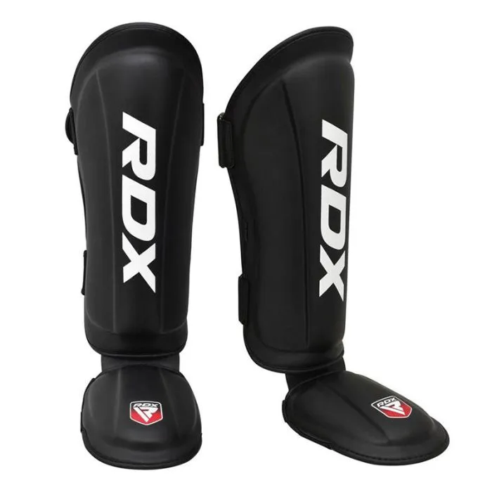 RDX T1 LEATHER SHIN INSTEP GUARDS-BLACK
