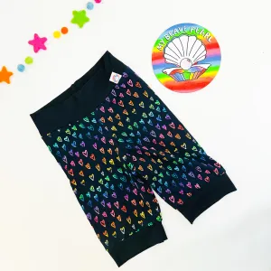 Ready To Ship 7-8Y Neon Hearts Cycling Shorts