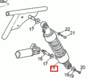 Rear shock (03550240) (#03550240)