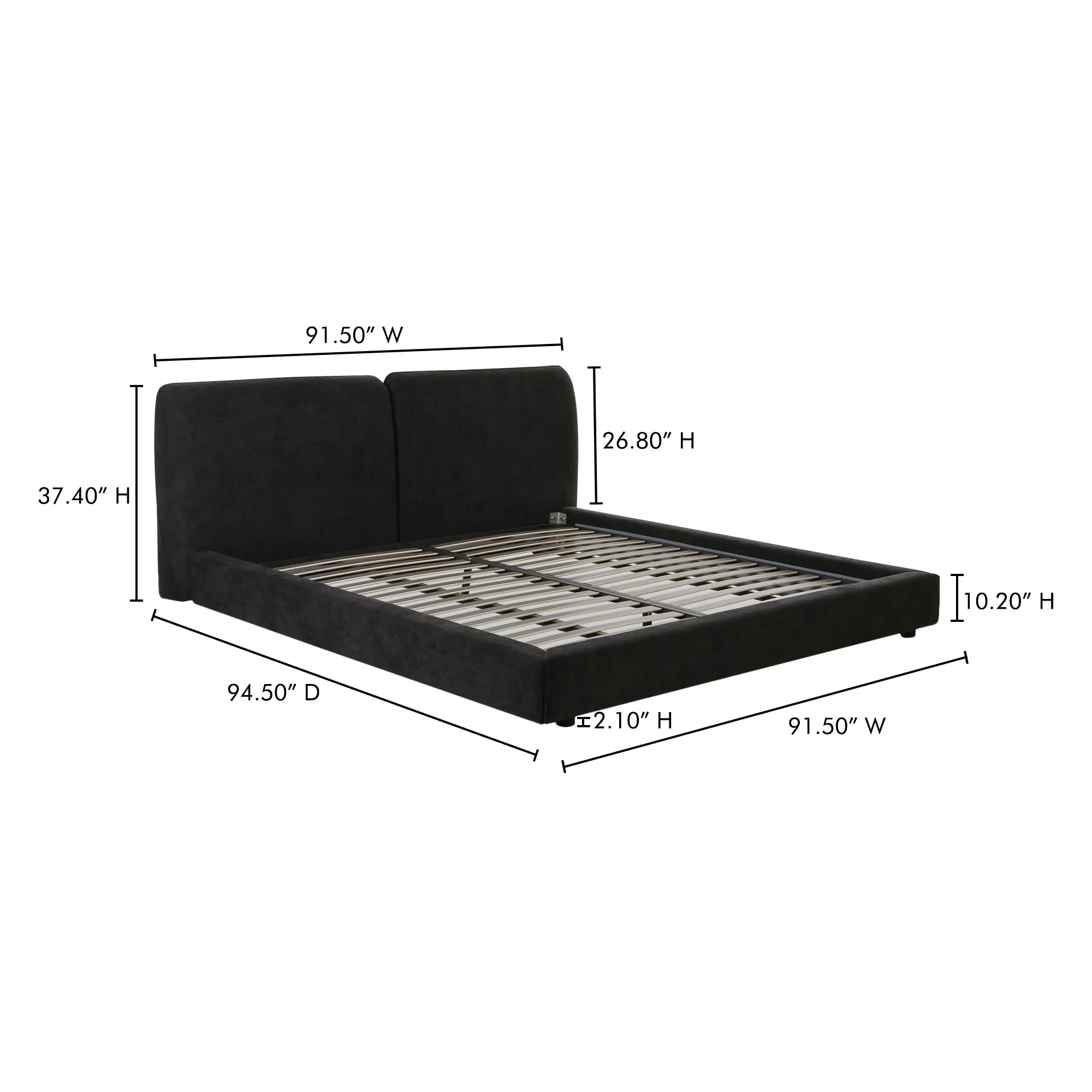 Retro Glide Low-Profile Luxury Bed