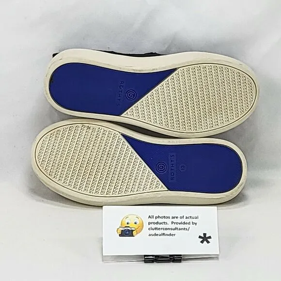 Rothys Knit Loafer Slip On Shoe Youth Boys Size 13 Black White Blue