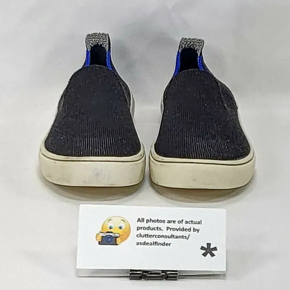 Rothys Knit Loafer Slip On Shoe Youth Boys Size 13 Black White Blue