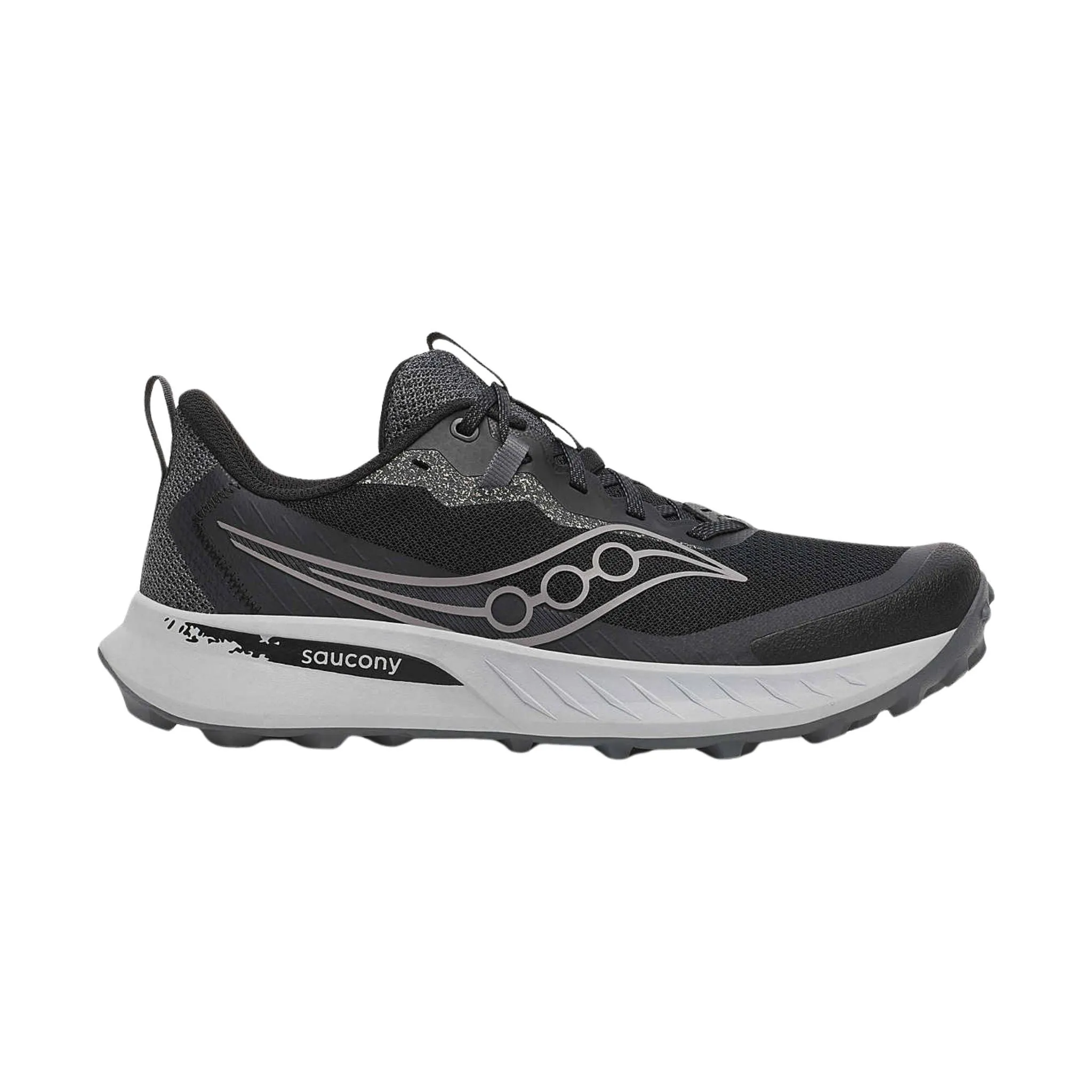 Saucony Men's Peregrine 15 Trail Shoes - Black/Shadow