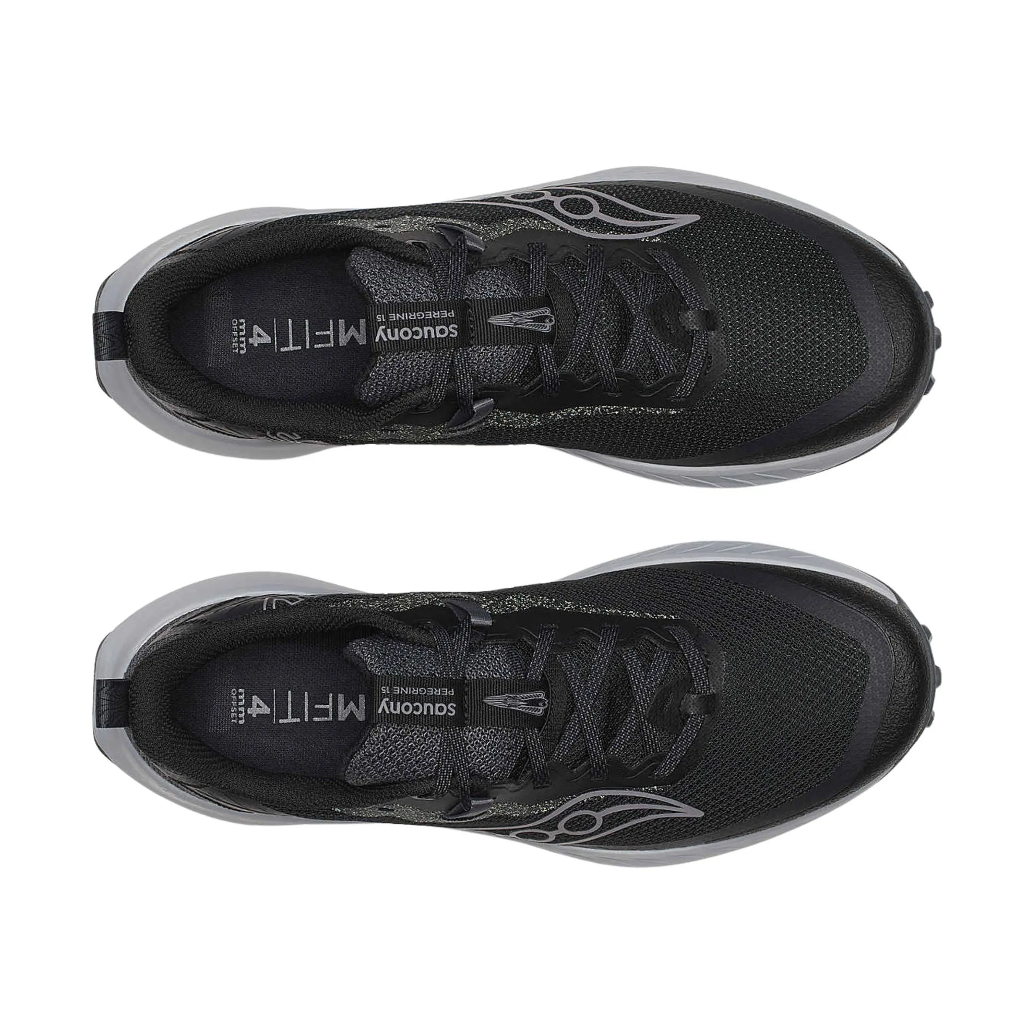 Saucony Men's Peregrine 15 Trail Shoes - Black/Shadow
