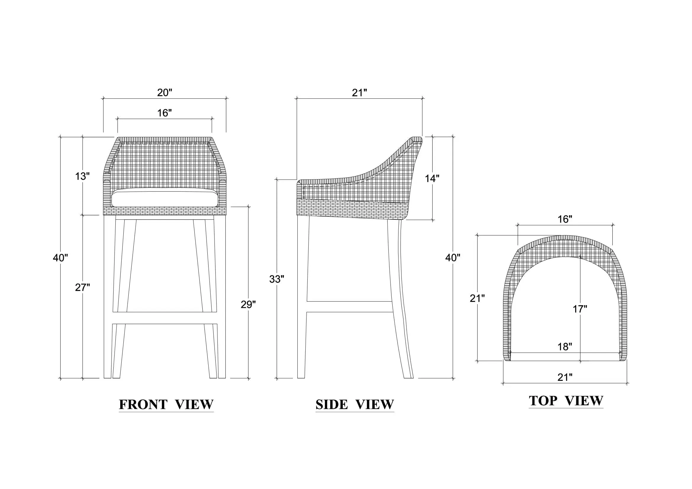 Savanah Barstool in Light Glazed Rattan w/ Arctic White Performance Seat Cushion