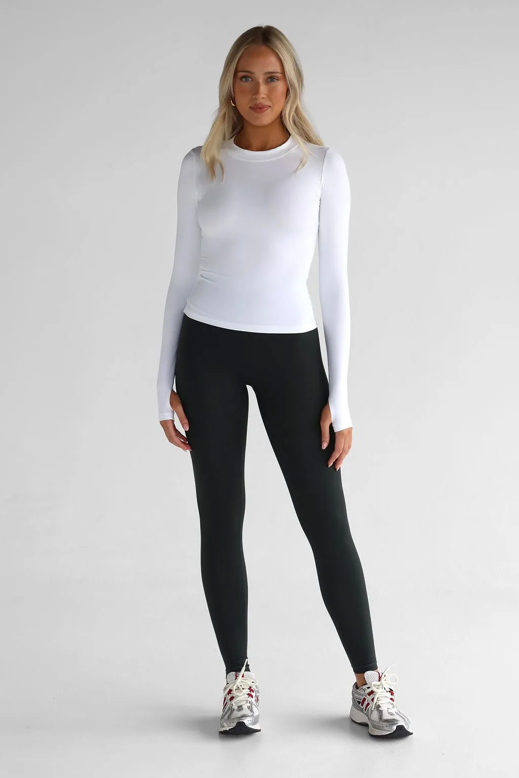 SCULPT Full Length Long Sleeve - White