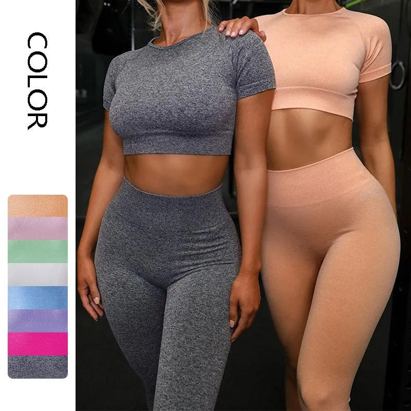 Seamless Yoga Sport Set Fitness Women Running
