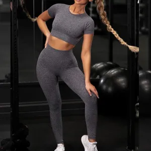 Seamless Yoga Sport Set Fitness Women Running