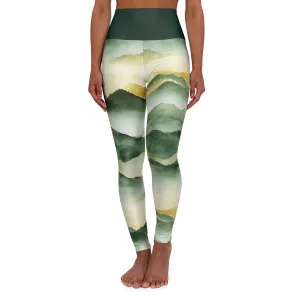Shadowed Slopes High Waisted Yoga Leggings for Active Lifestyle