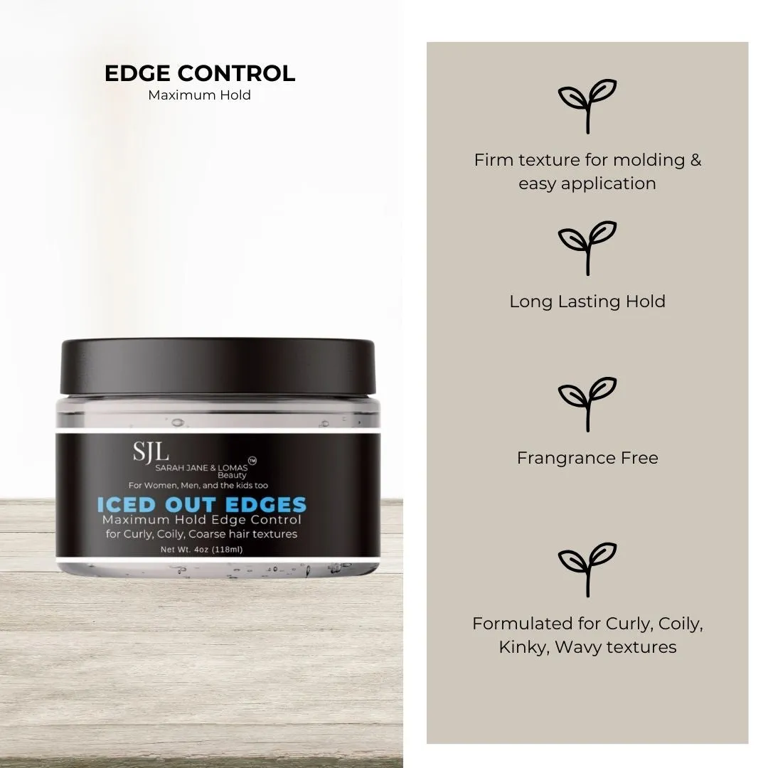 SJL Iced Out Edges, Maximum Hold Edge Control, Fragrance Free