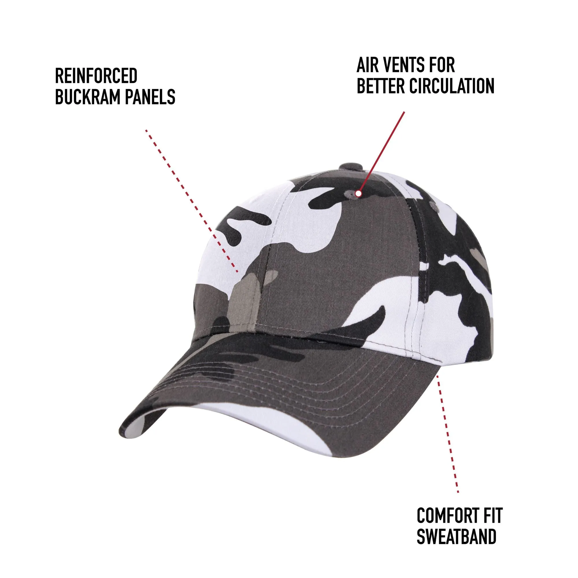 Sky Blue Camouflage - Military Low Profile Adjustable Baseball Cap
