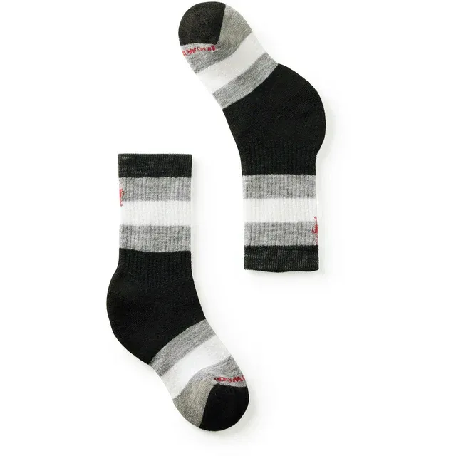 Smartwool Hike Full Cushion Striped Crew Sock - Black