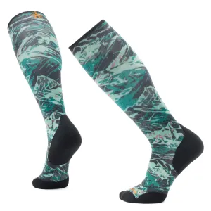 Smartwool Ski Targeted Cushion Green Slopes Print Over-the-Calf Socks