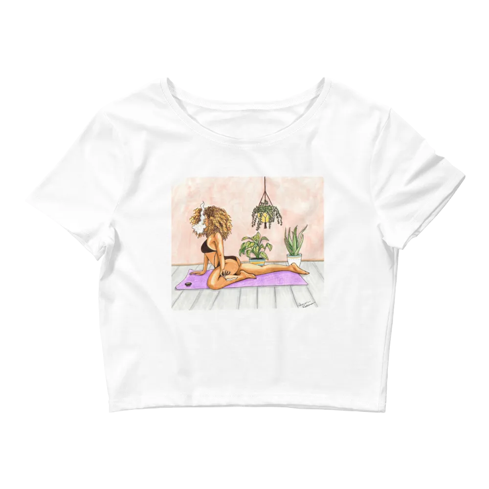 Smoking Yoga Goddess Crop-Top