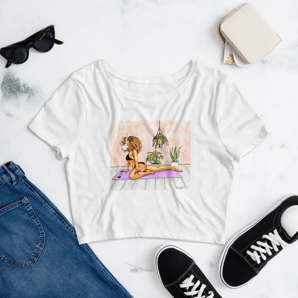 Smoking Yoga Goddess Crop-Top