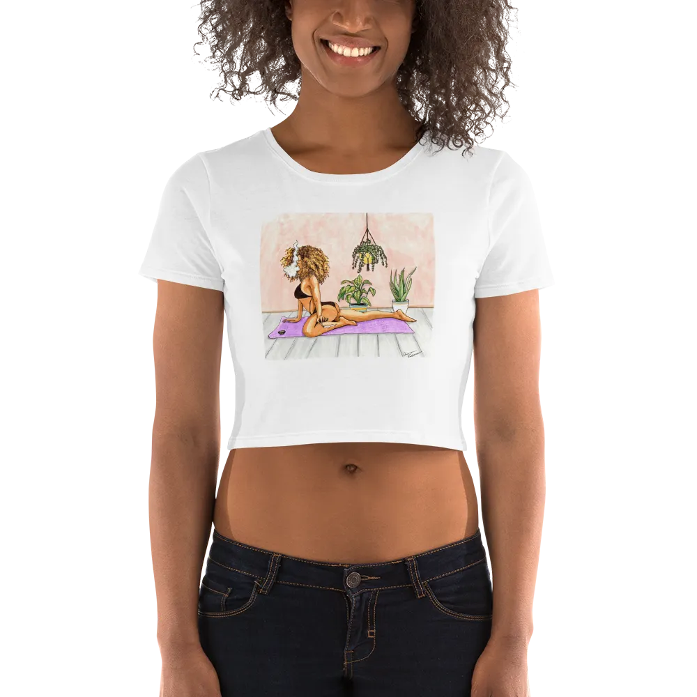 Smoking Yoga Goddess Crop-Top