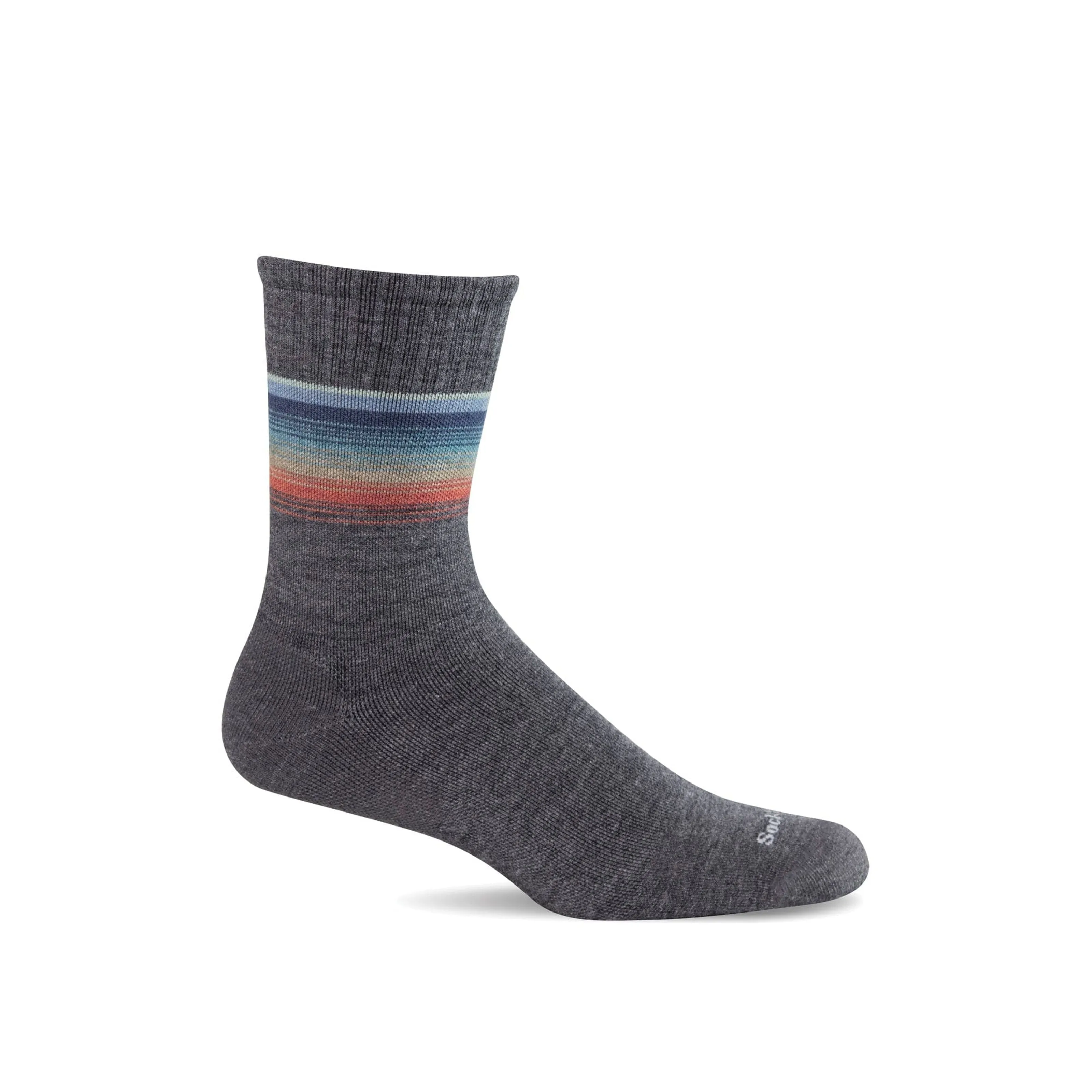 Sockwell Mens Plantar Cush Crew II Firm Compression Crew Socks