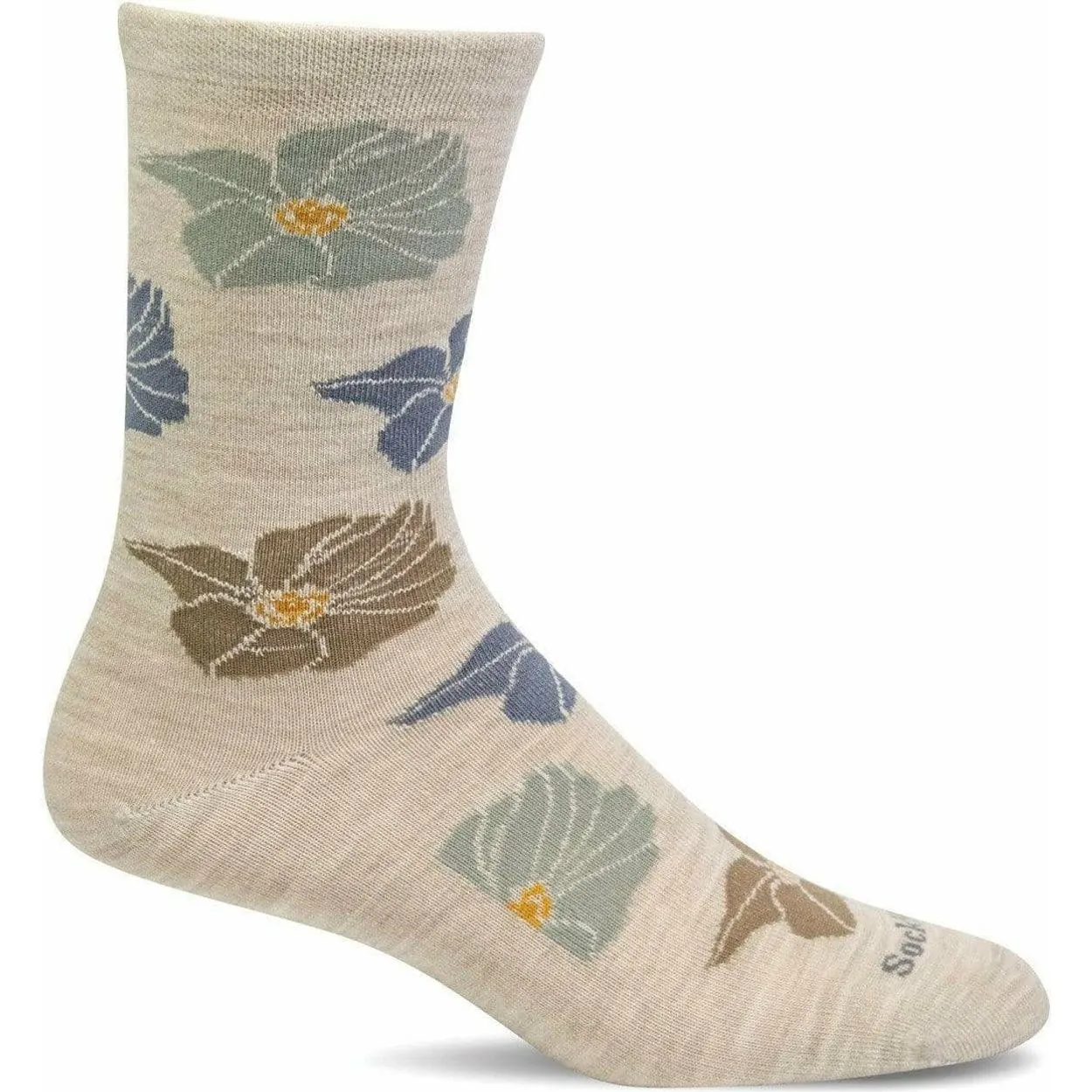 Sockwell Womens Big Bloom Essential Comfort Crew Socks