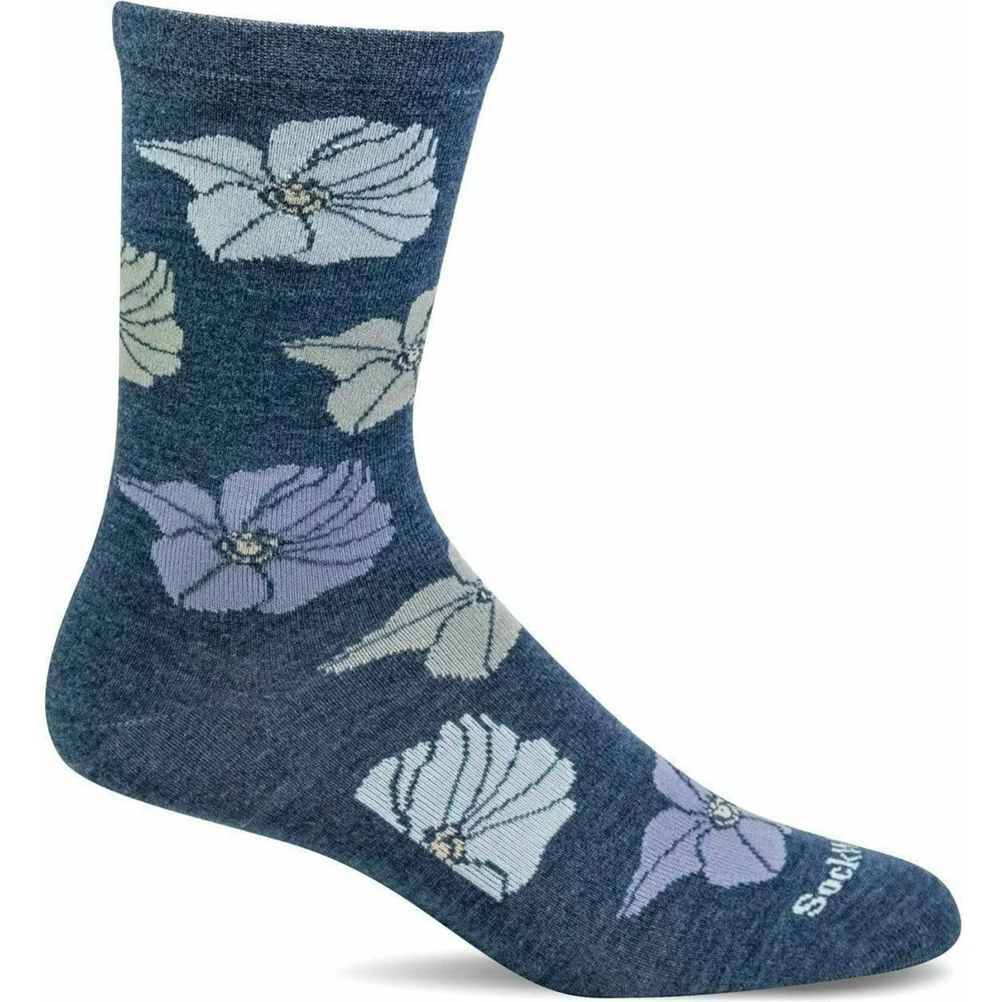 Sockwell Womens Big Bloom Essential Comfort Crew Socks