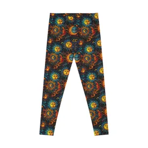 Solar Dreams Stretchy Leggings - Cosmic Yoga Pants for Freedom and Comfort