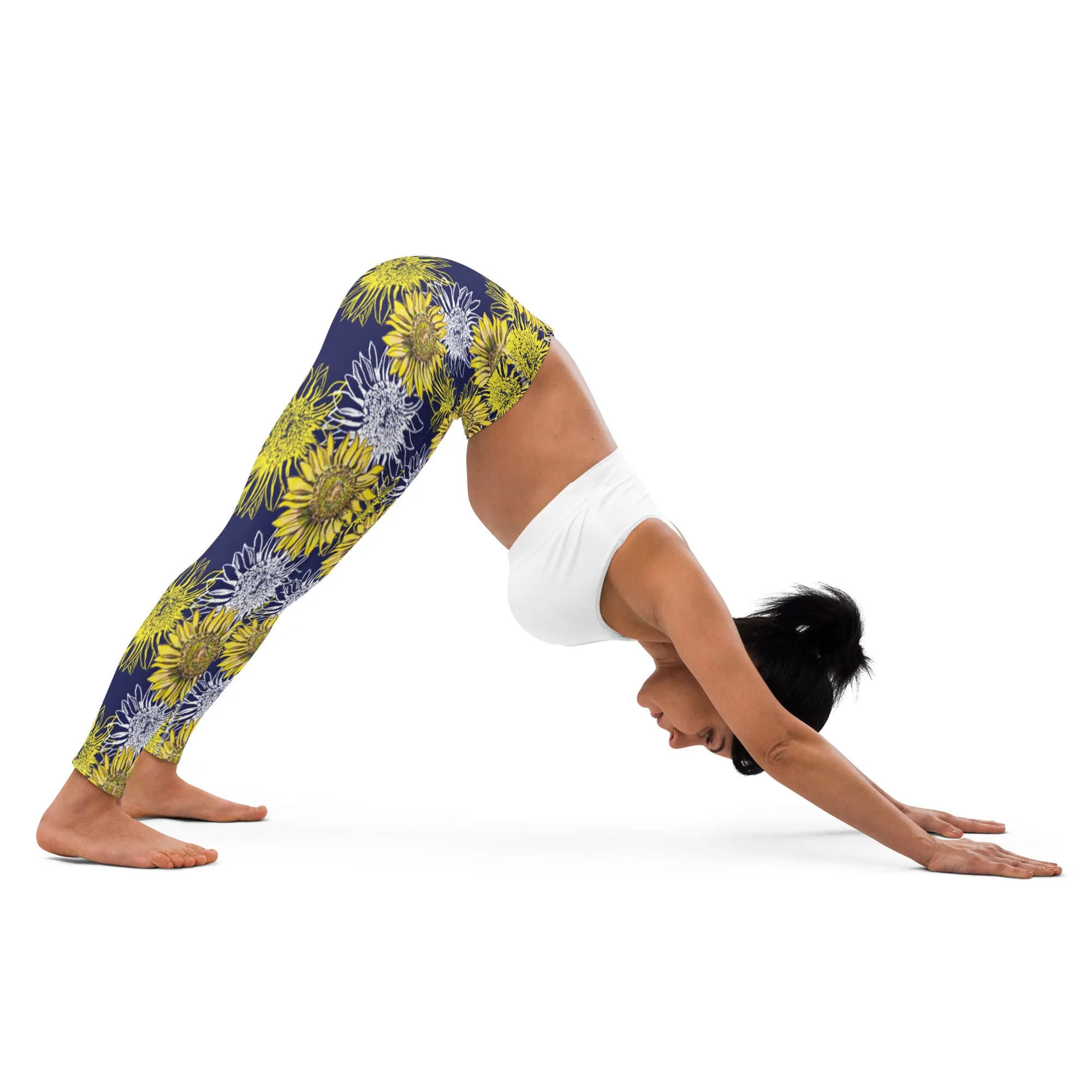 Sunflower positivity - Hibiscus Surfwear - Ethical Yoga Leggings