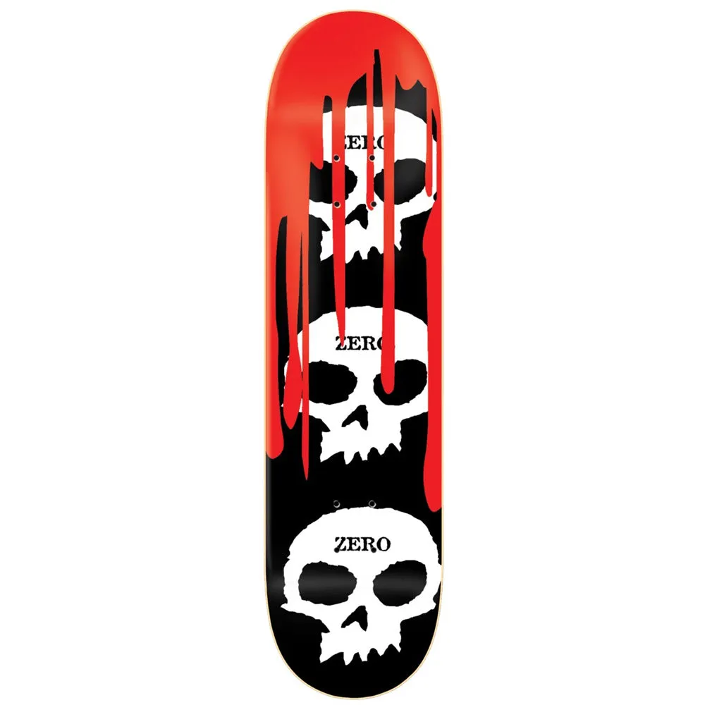 Tabla Skate Zero 3 Skull Blood Black 8.25   Lija