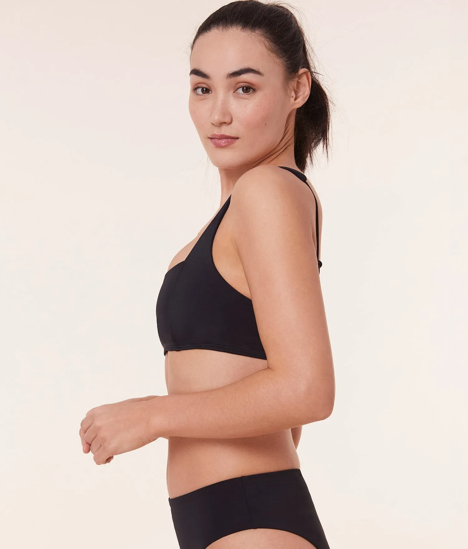 The Havana Bikini Top - Flat - Black