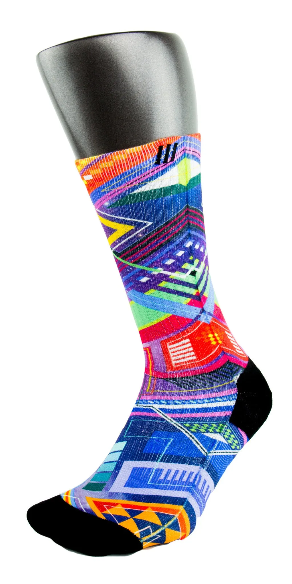 The Purple Grid CES Custom Socks